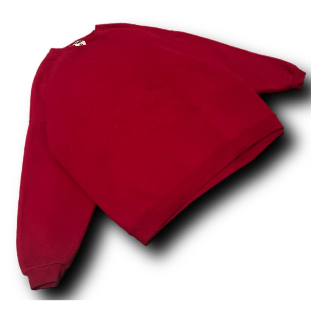 Vintage 90s Red Jerzees Crewneck Baggy boxy fit size L Great For layering